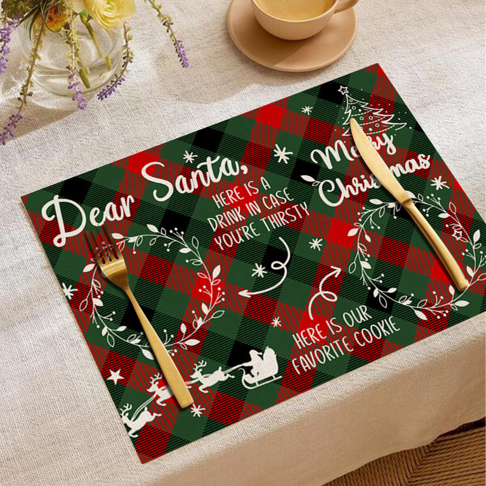 Christmas Trim Plaid Placemat