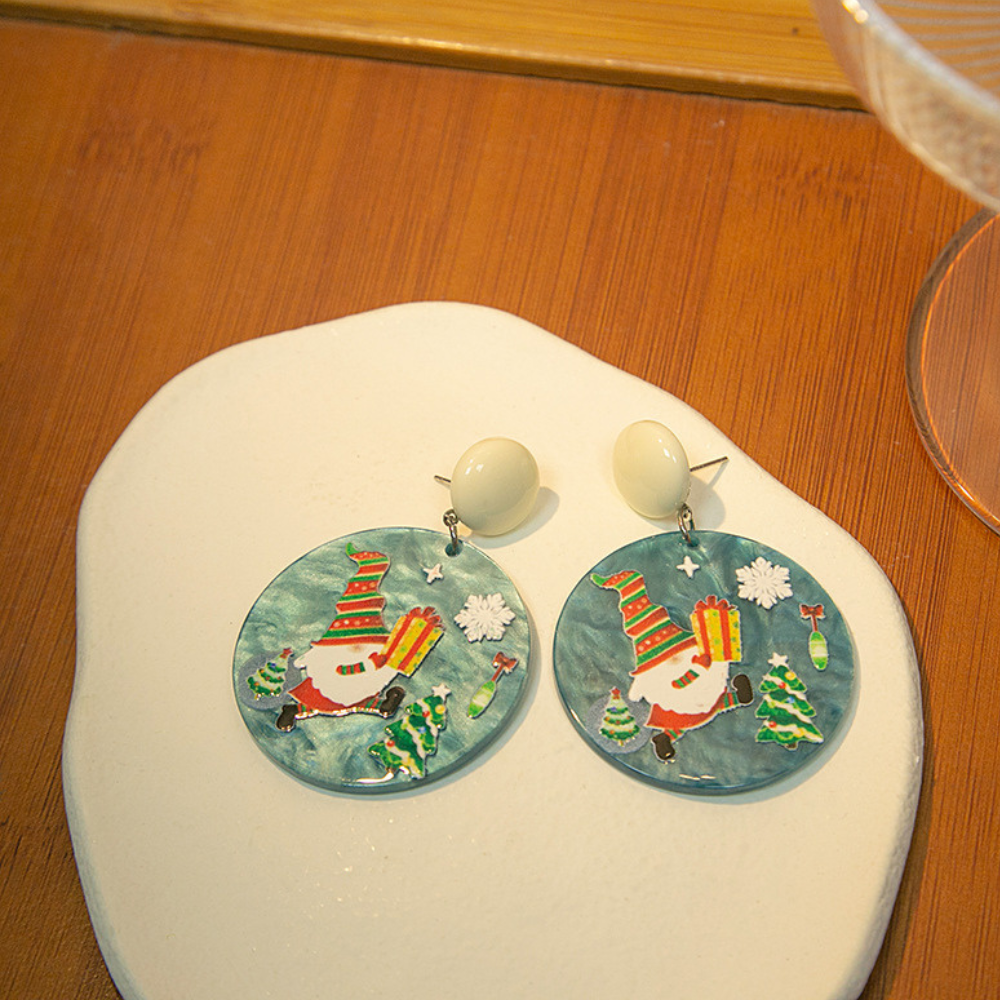 Stylish Christmas Trim Earrings