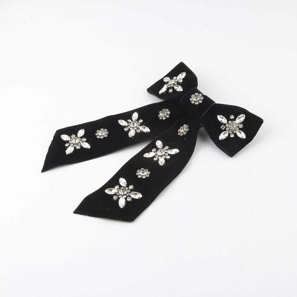 Christmas Bow Diamond Hair Clip