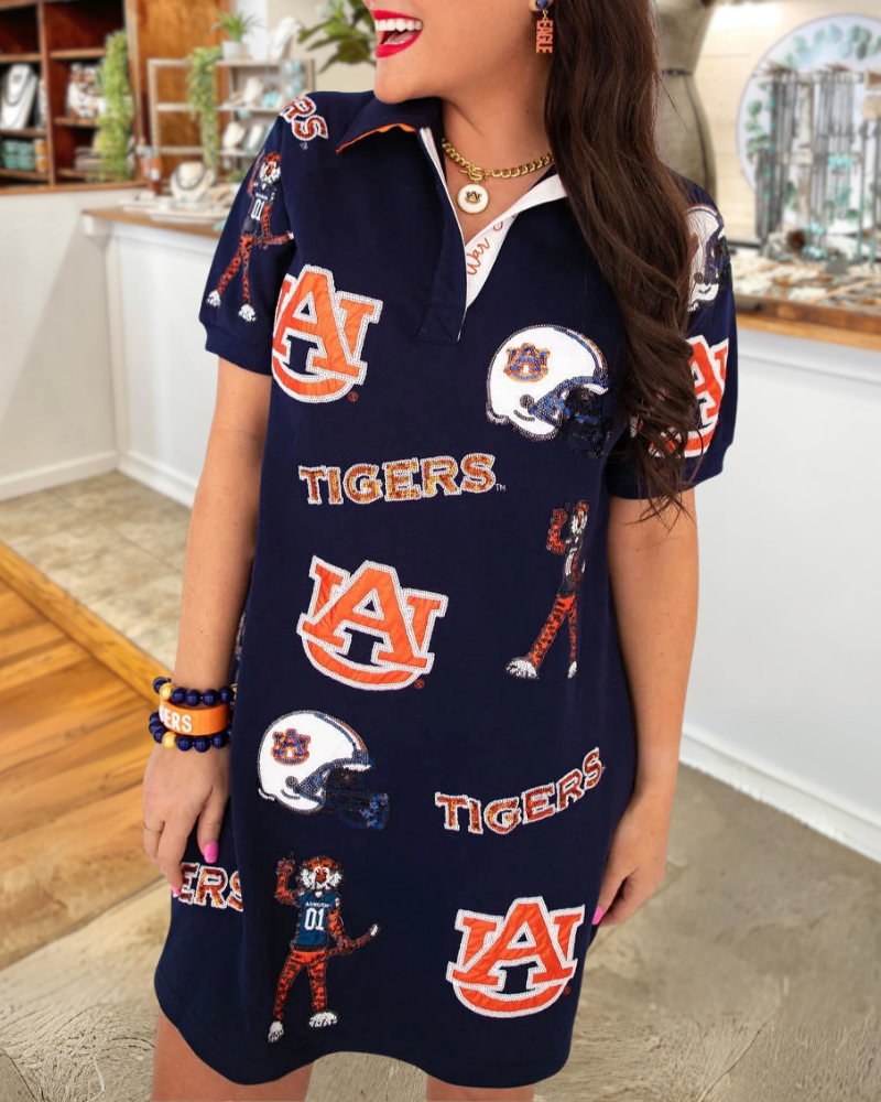 Auburn Tigers Sequined Mini Dress