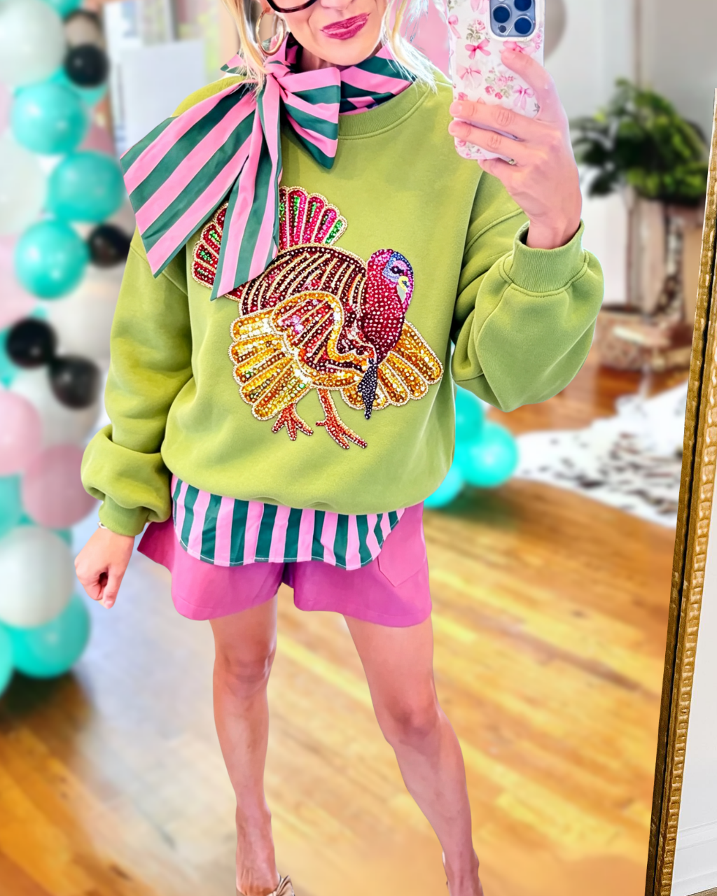 Thanksgiving Turkey Sequin Pullover