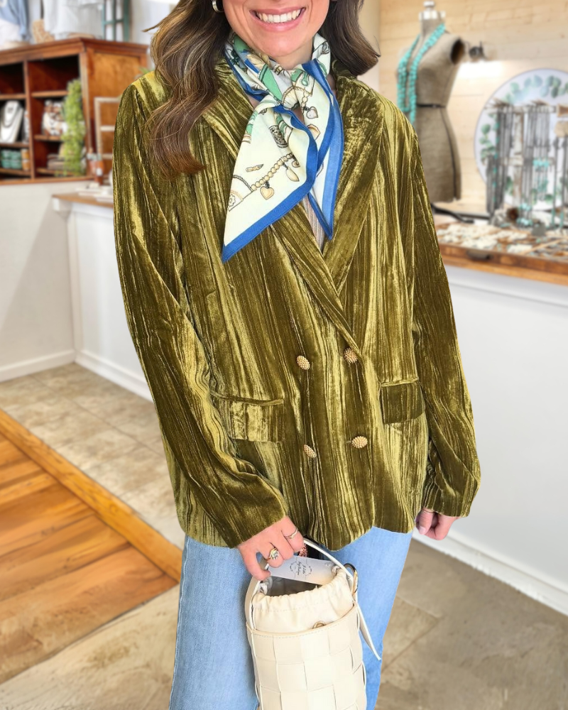 Stylish Velvet Suit Jacket