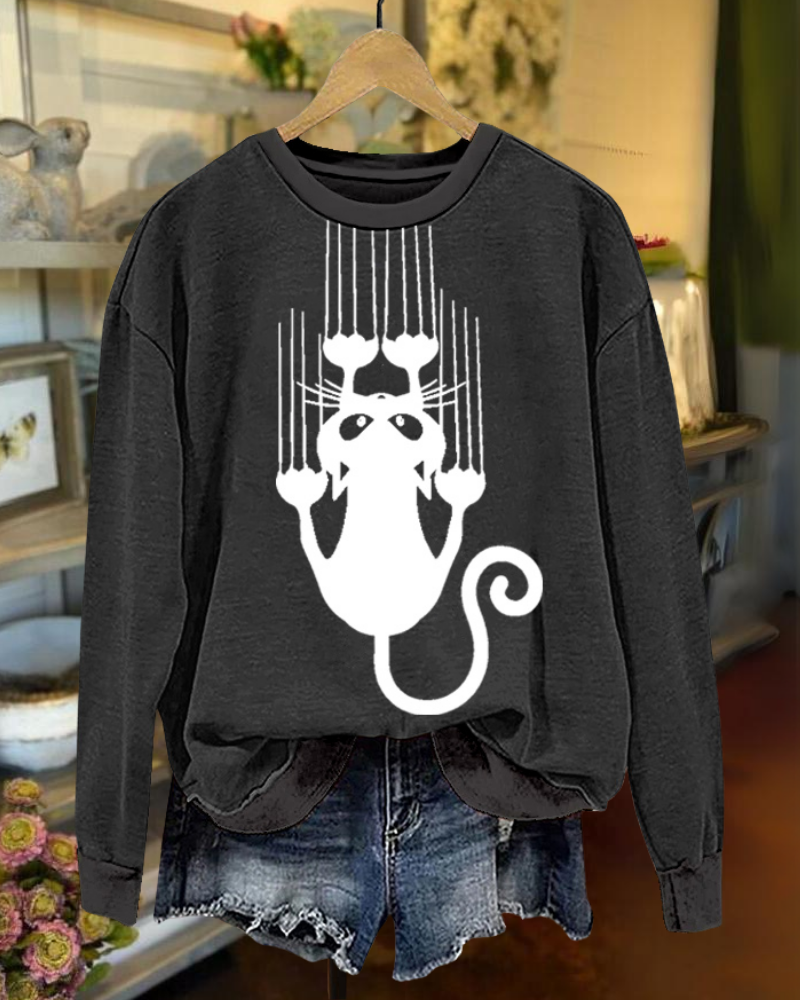 Halloween Unique Cat Paw Sweatshirt