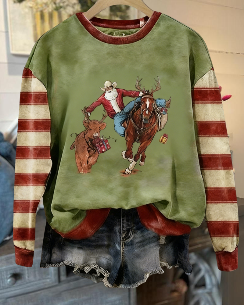 Christmas Western Cowboy Sweatshirt