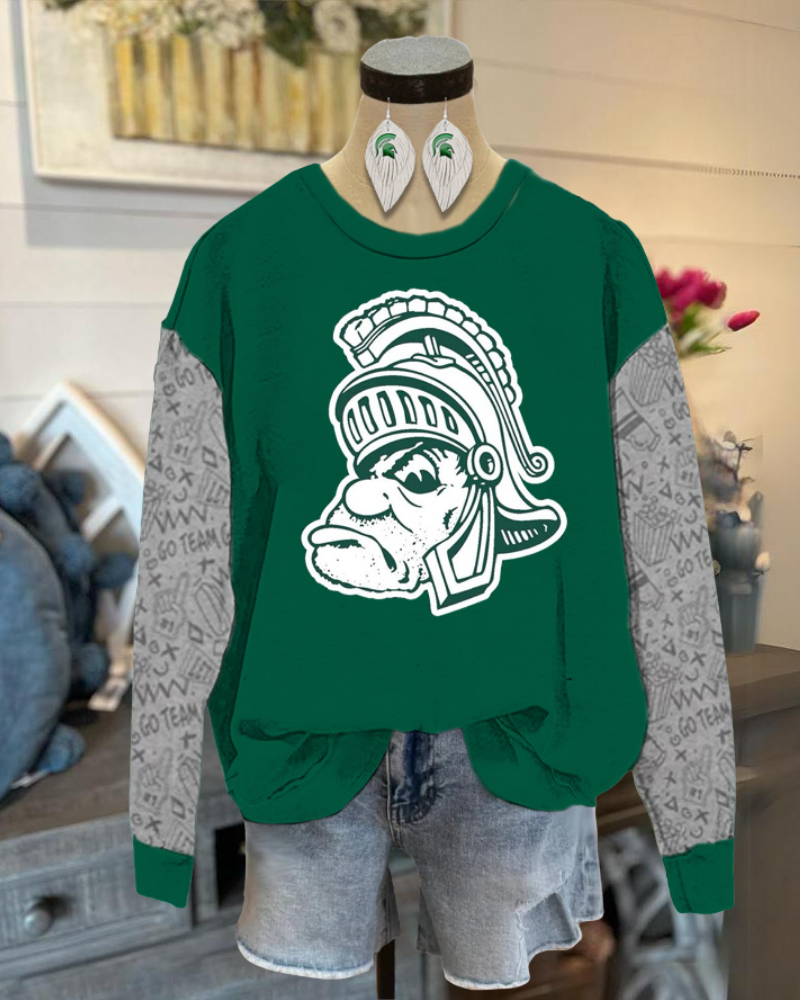Michigan State Spartans Print Sweatshirt