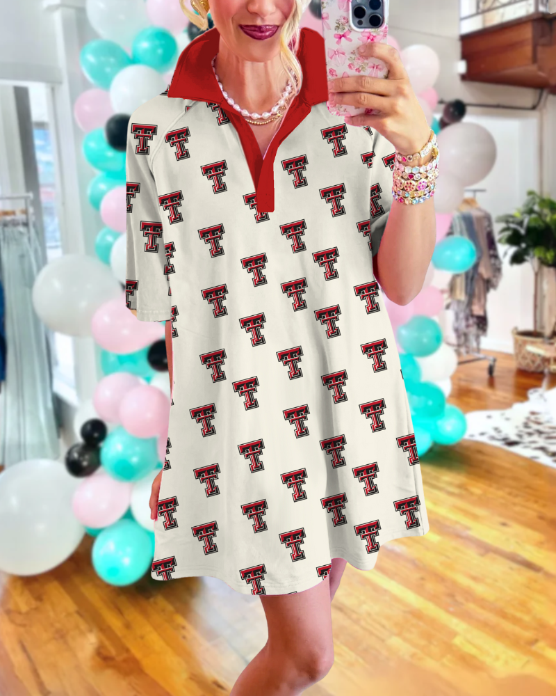 Texas Tech Logo Mini Dress