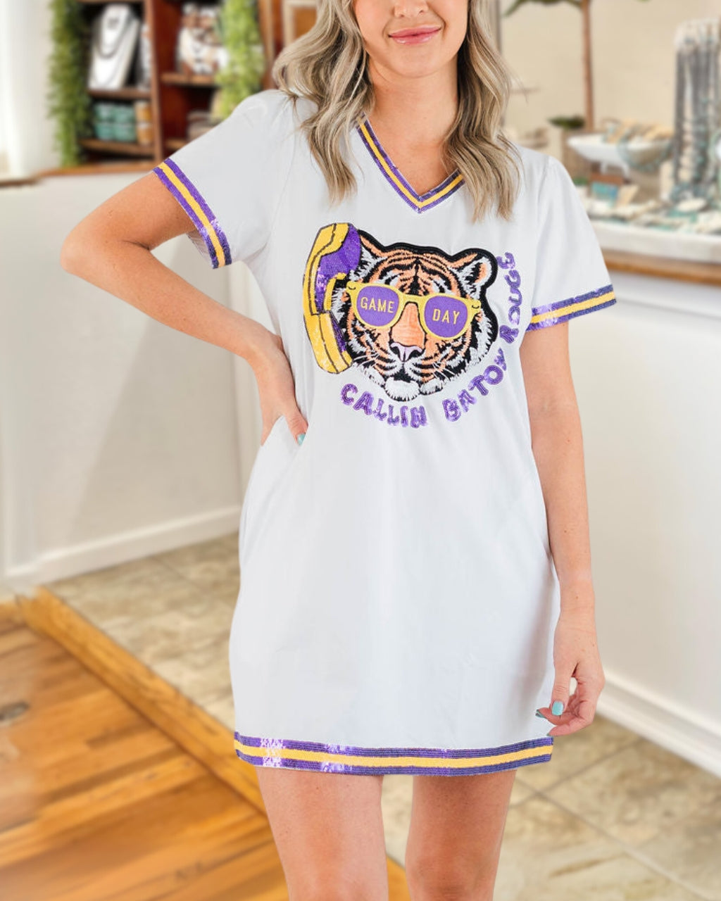 Callin Tiger Sequin Dress