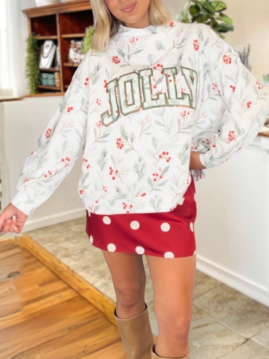 Jolly Embroidered Floral Pullover