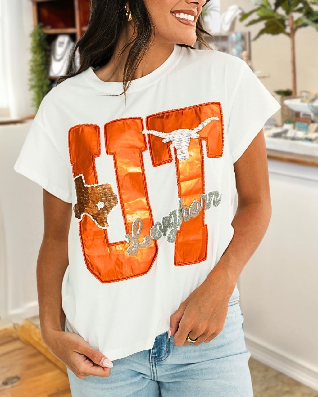Longhorns Game Day Sequin T-Shirt