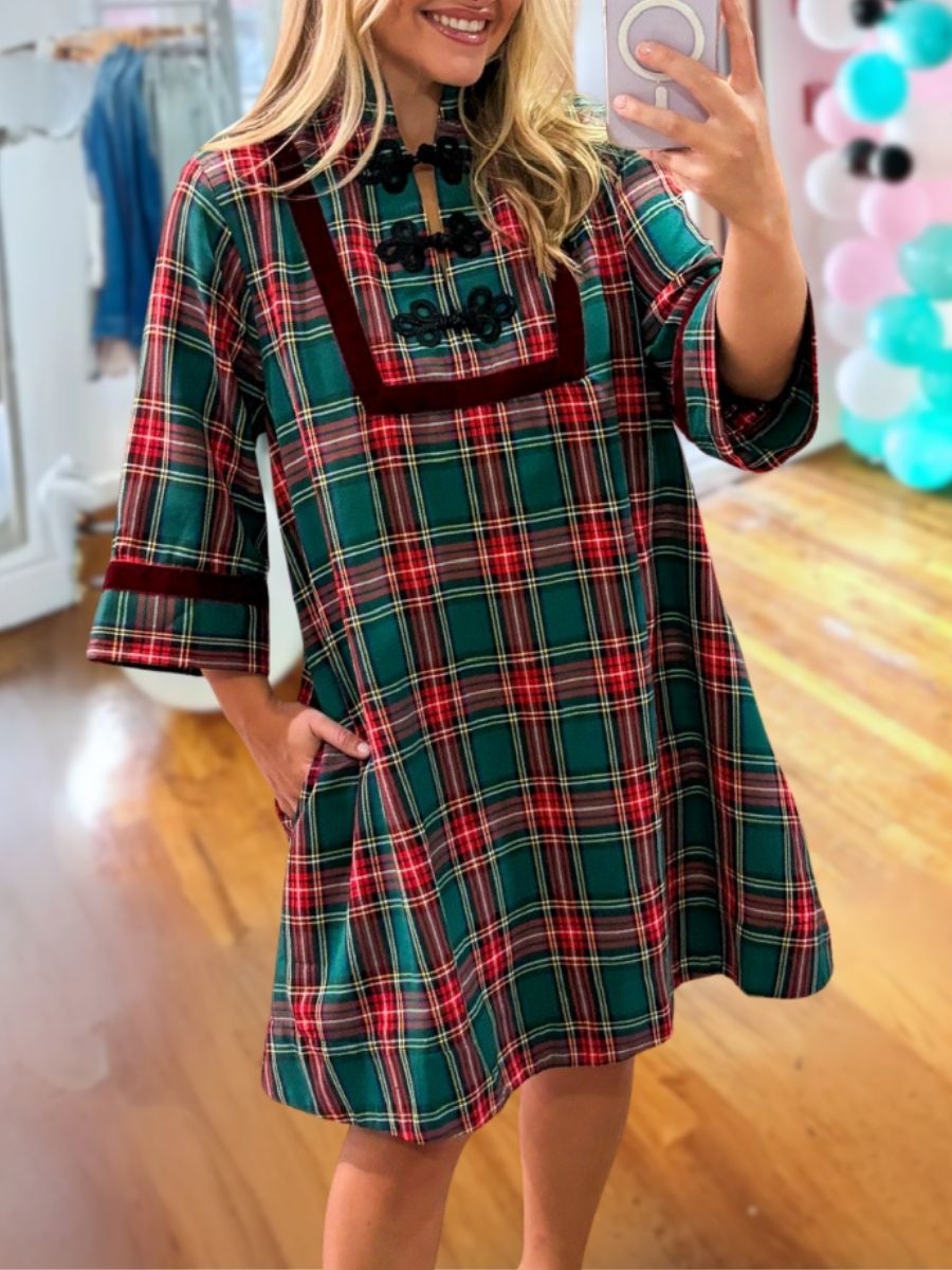 Holiday Plaid Mini Dress