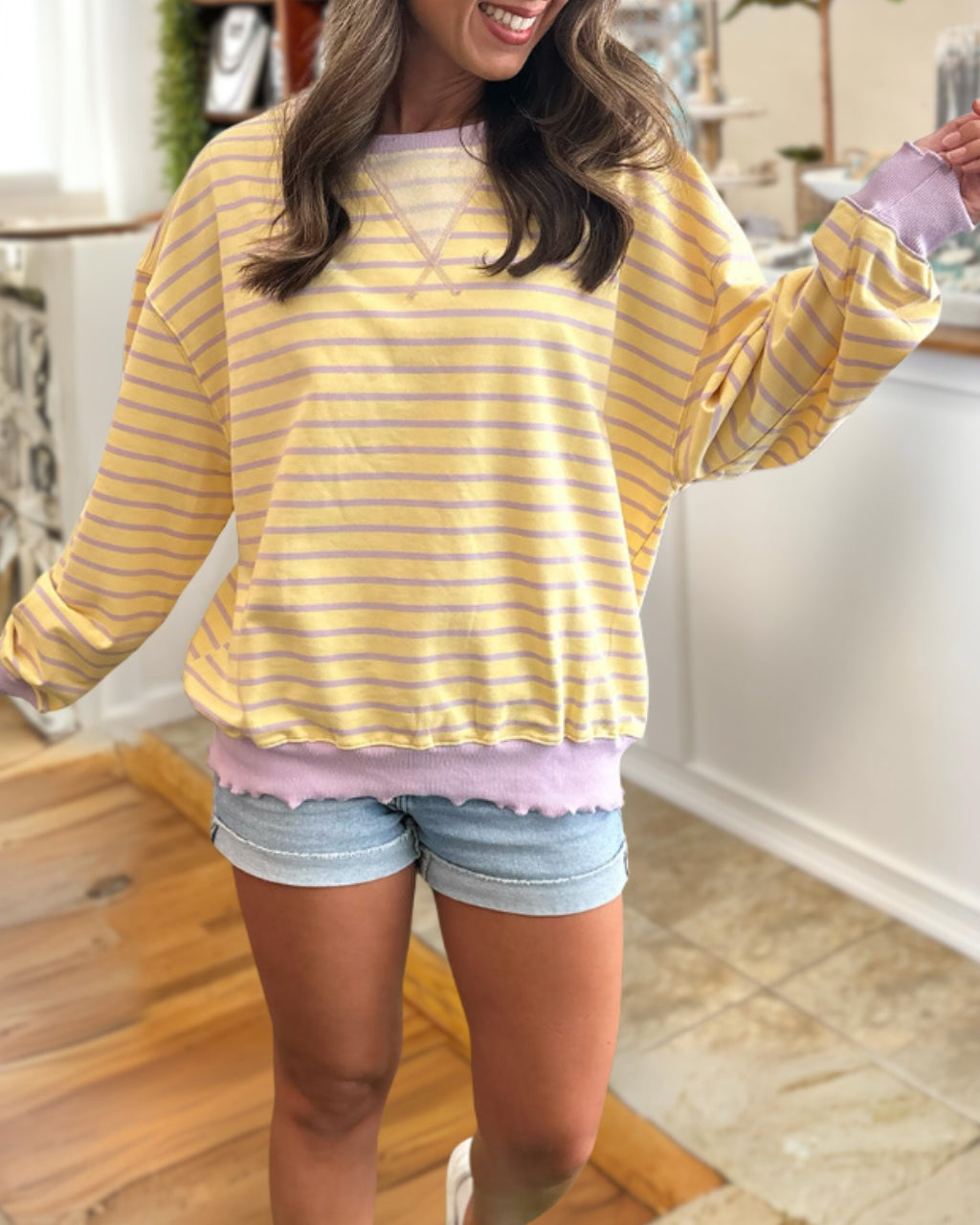 Striped Relax Vibe Sweatshirt