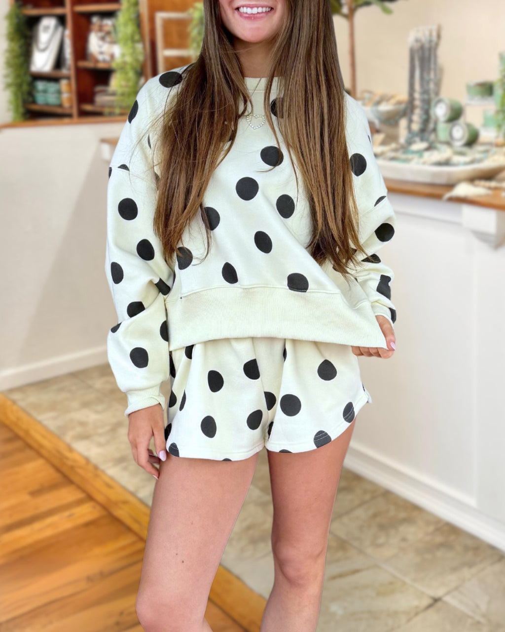 Classic Polka Dot Shorts Set