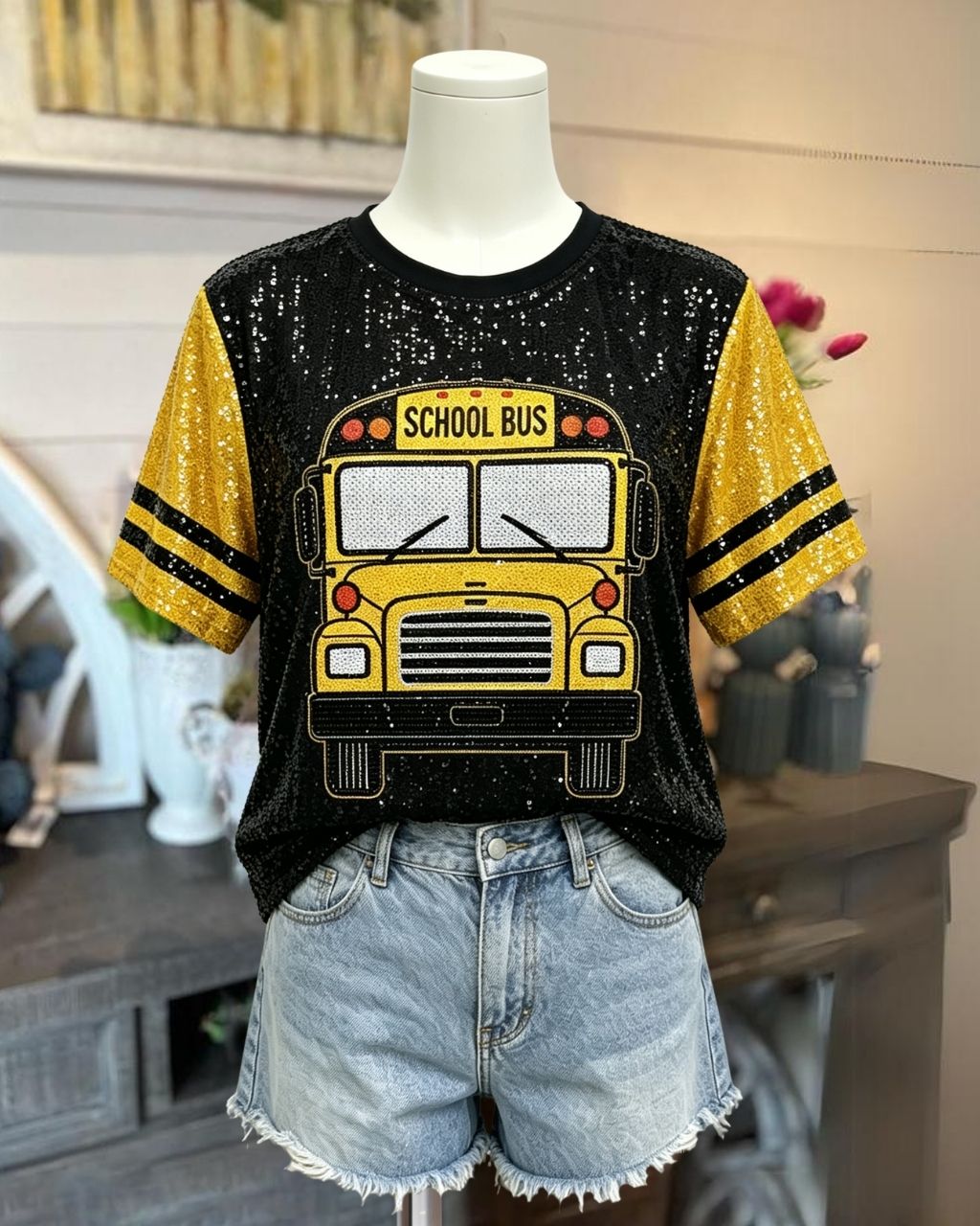 Campus Bus Sequin Top