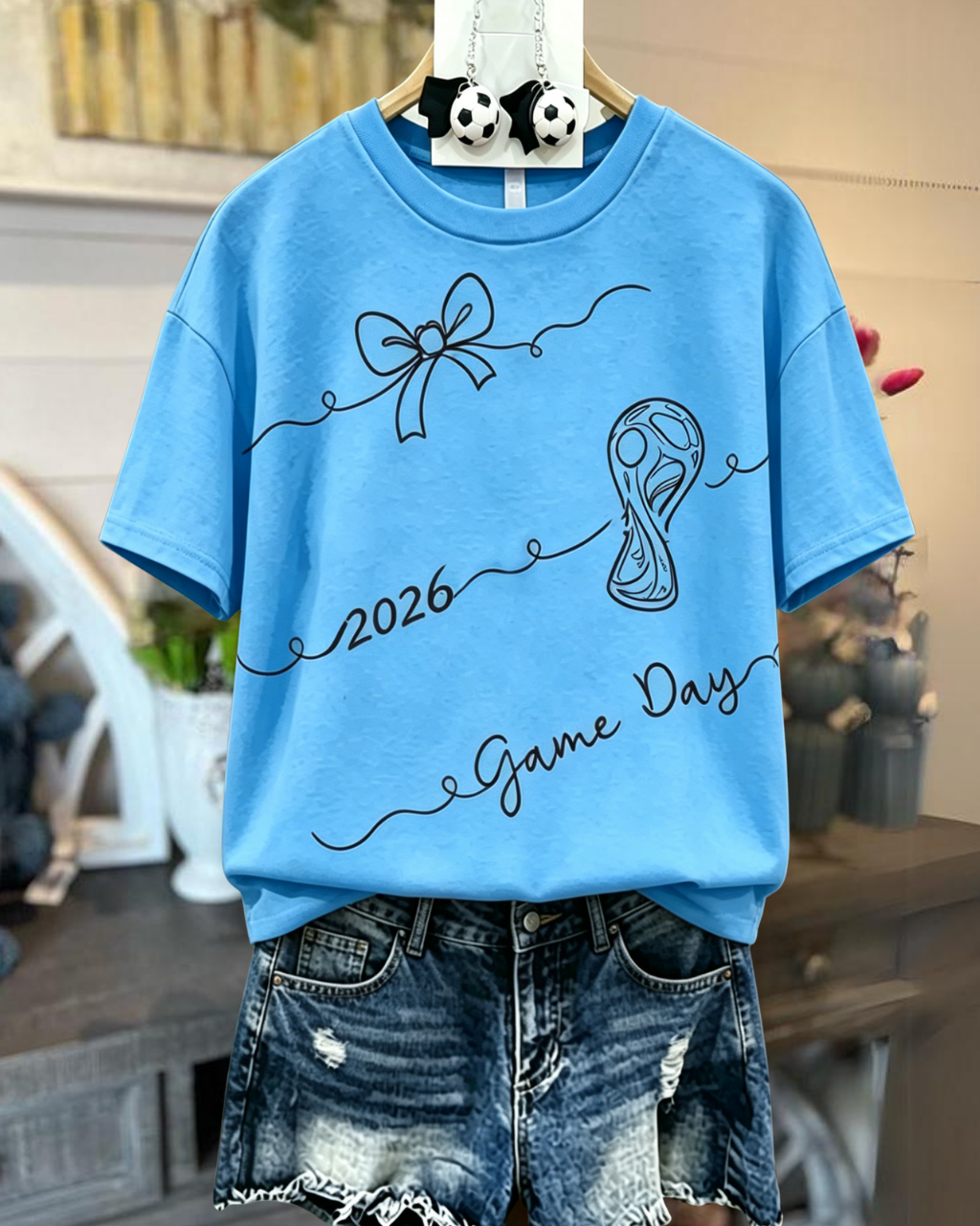 World Cup Game Day Bow T-shirt