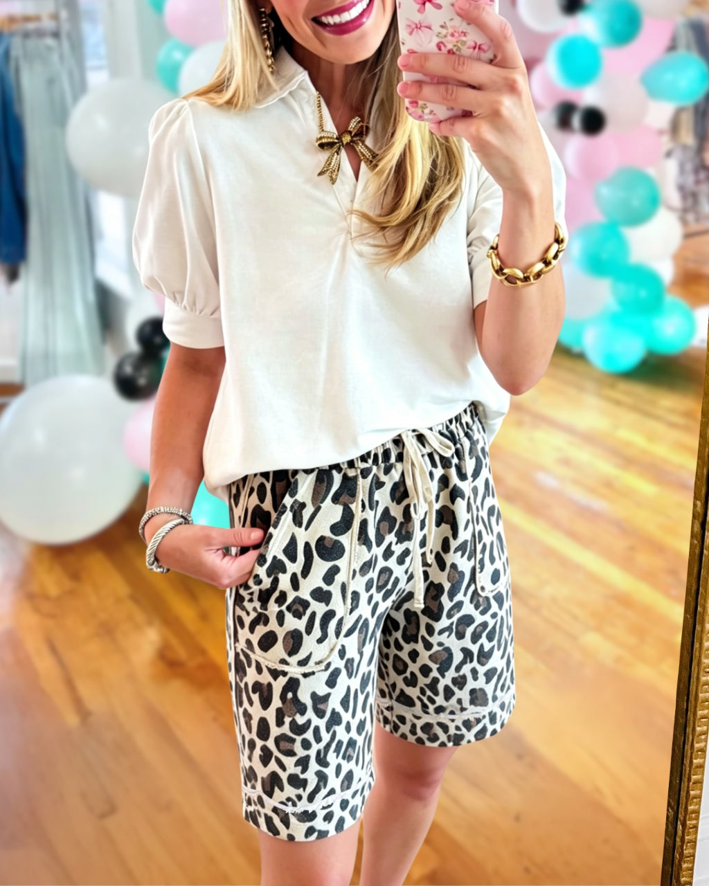 Stylish Leopard Print Shorts
