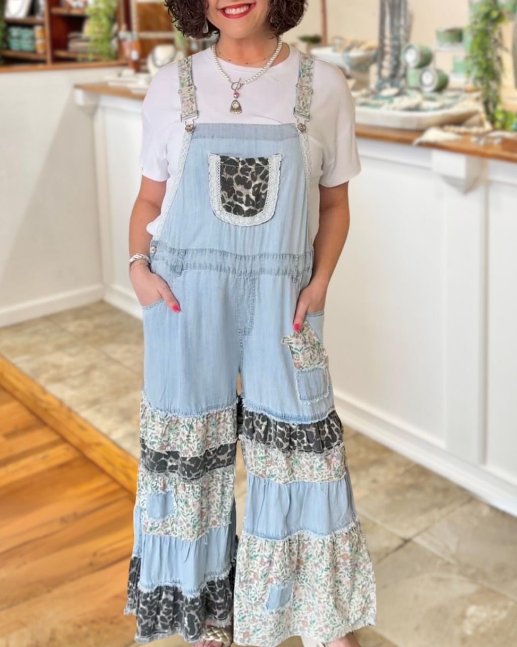 Leopard Layered Patchwork Jumpsuit