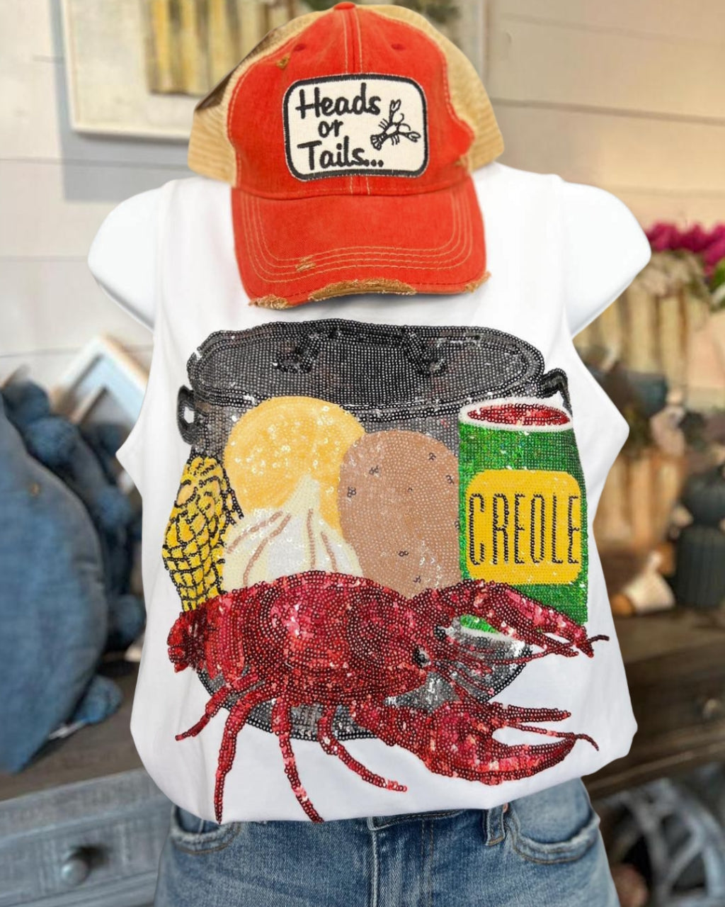 Lobster Feast Sequin Vest