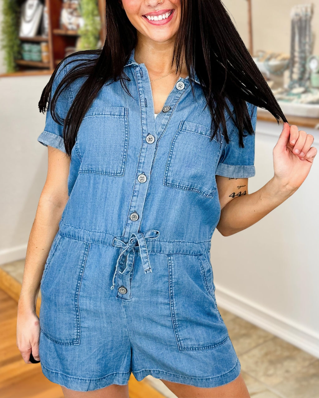 Easy Comfort Denim Romper