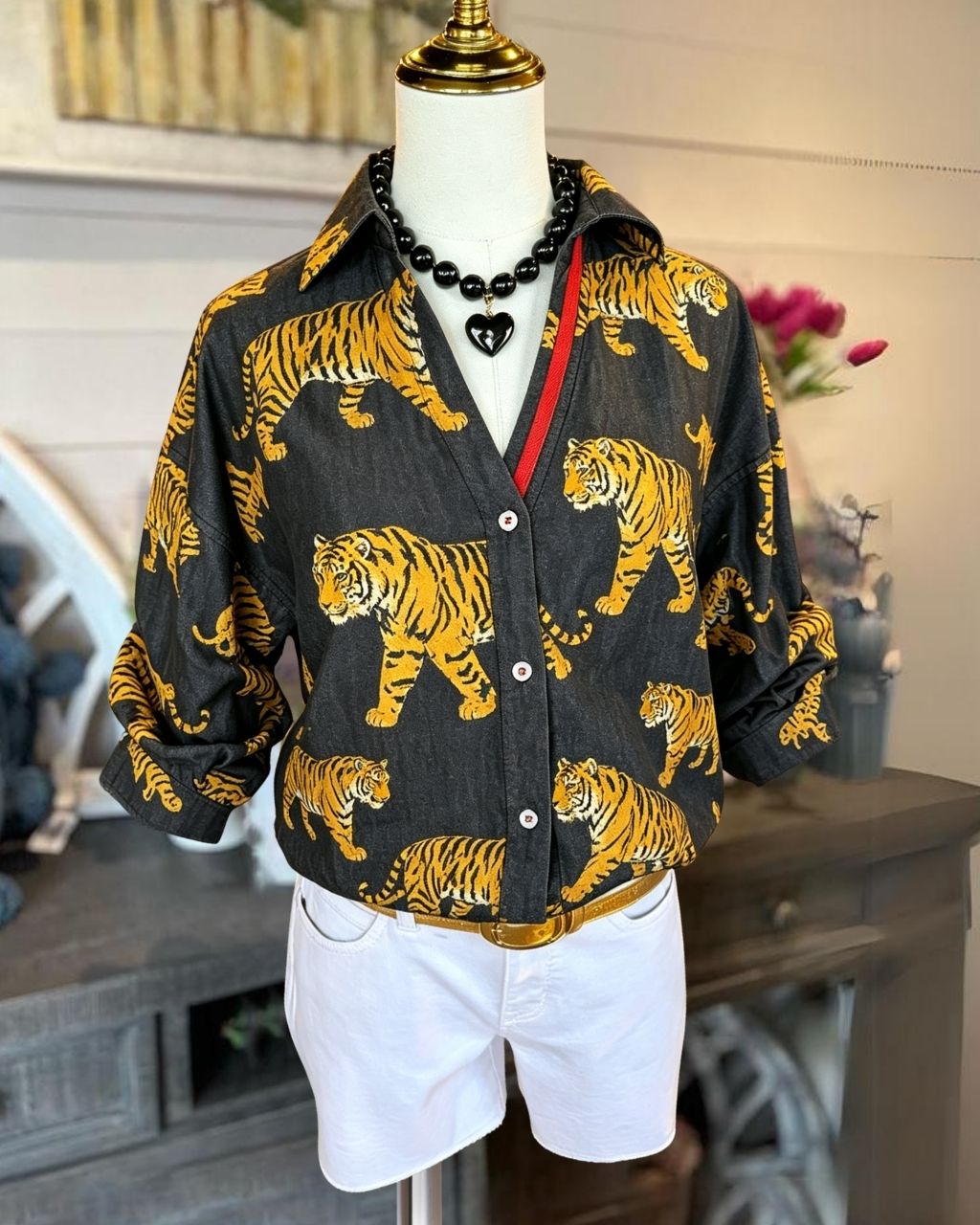 Game Day Tiger Print Shirt