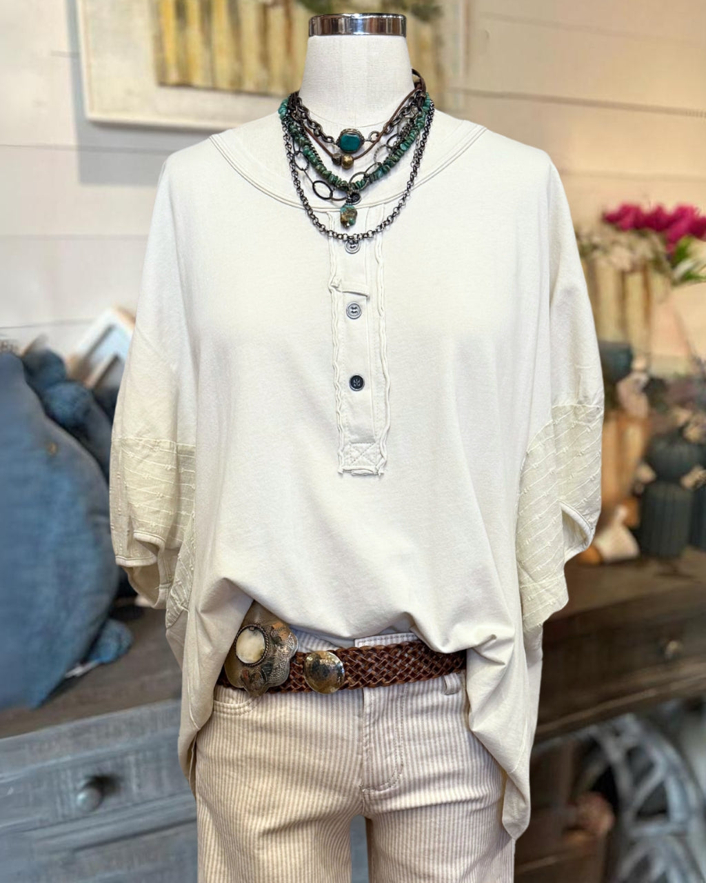 Lazy Chic Henley Top