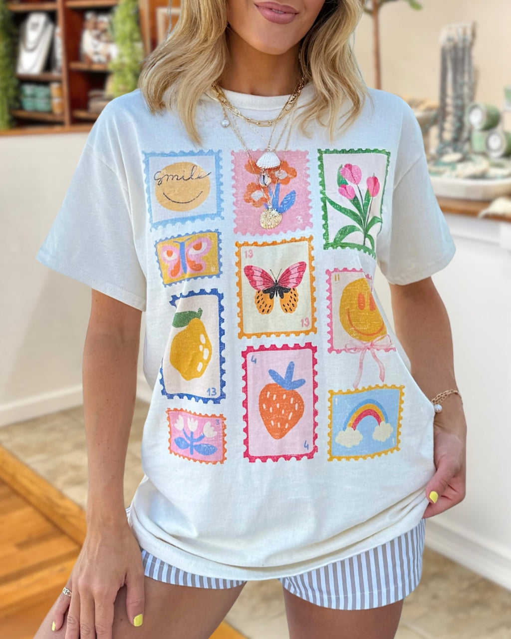 Good Vibes Stamps Graphic Tee