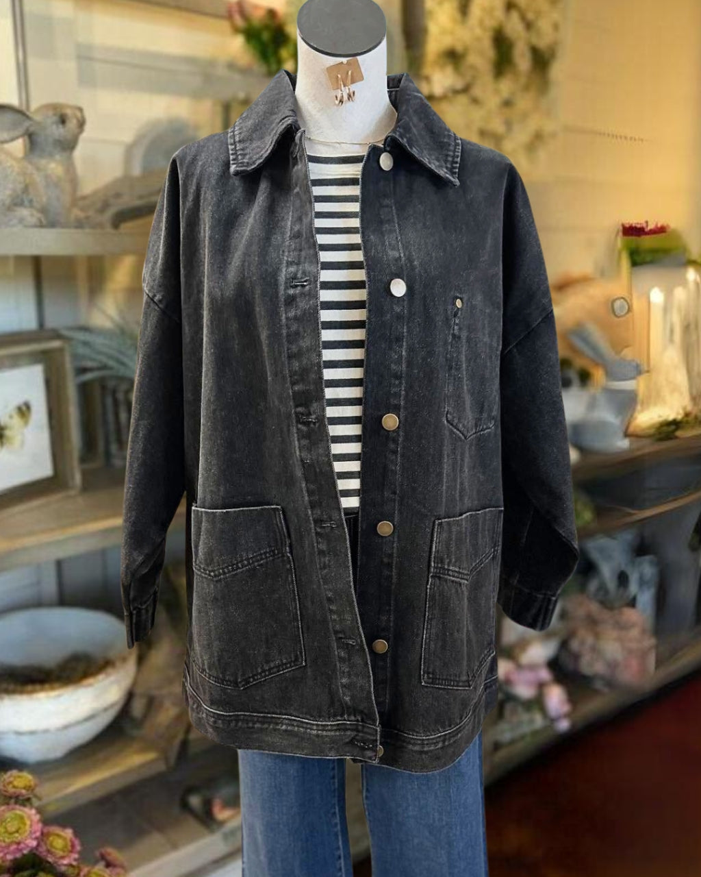 Vintage Utility Denim Jacket