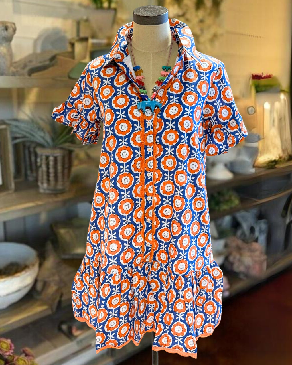 Chic Floral Print Satin Dress