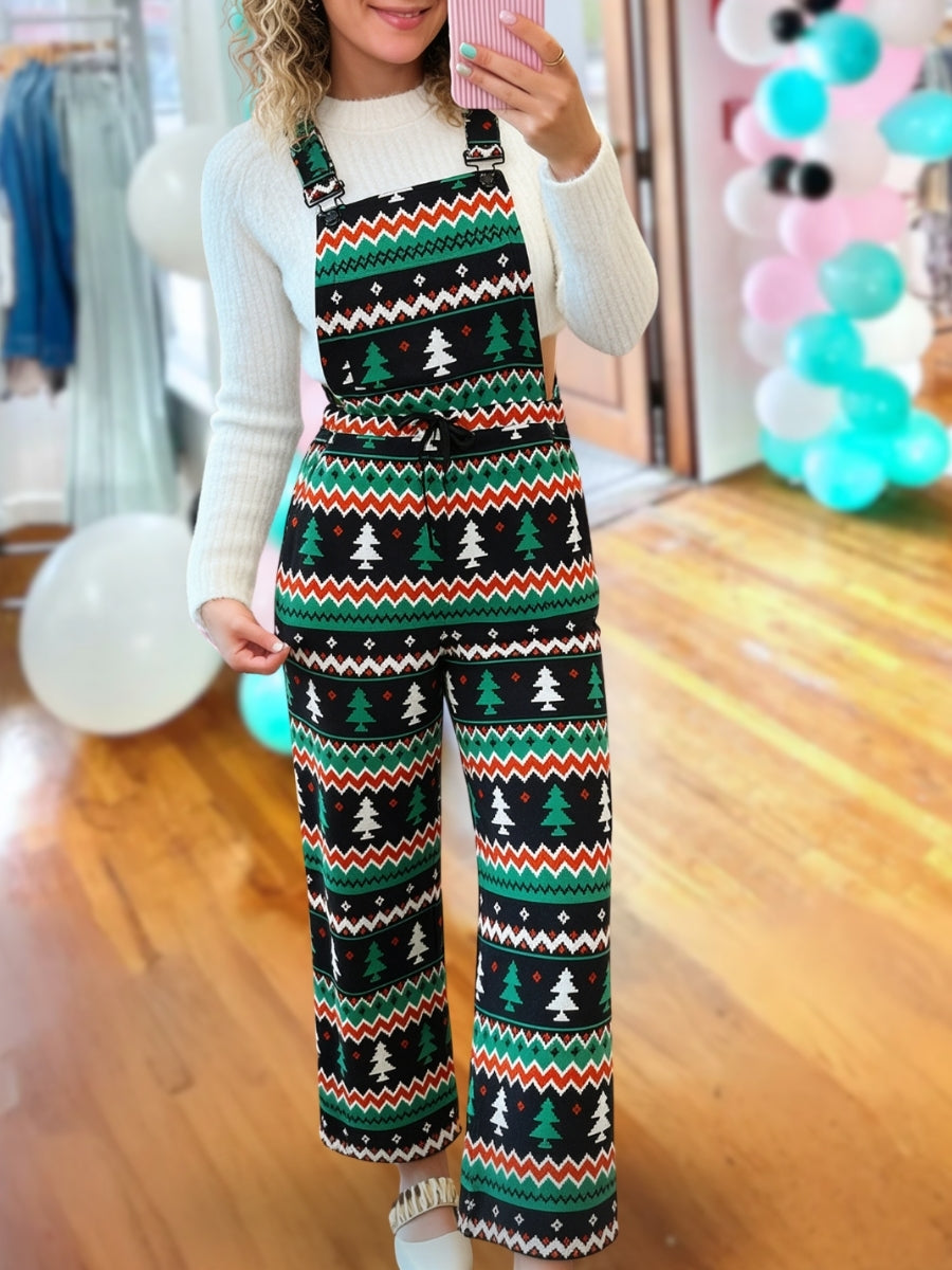Fair Isle Christmas Tree Overalls