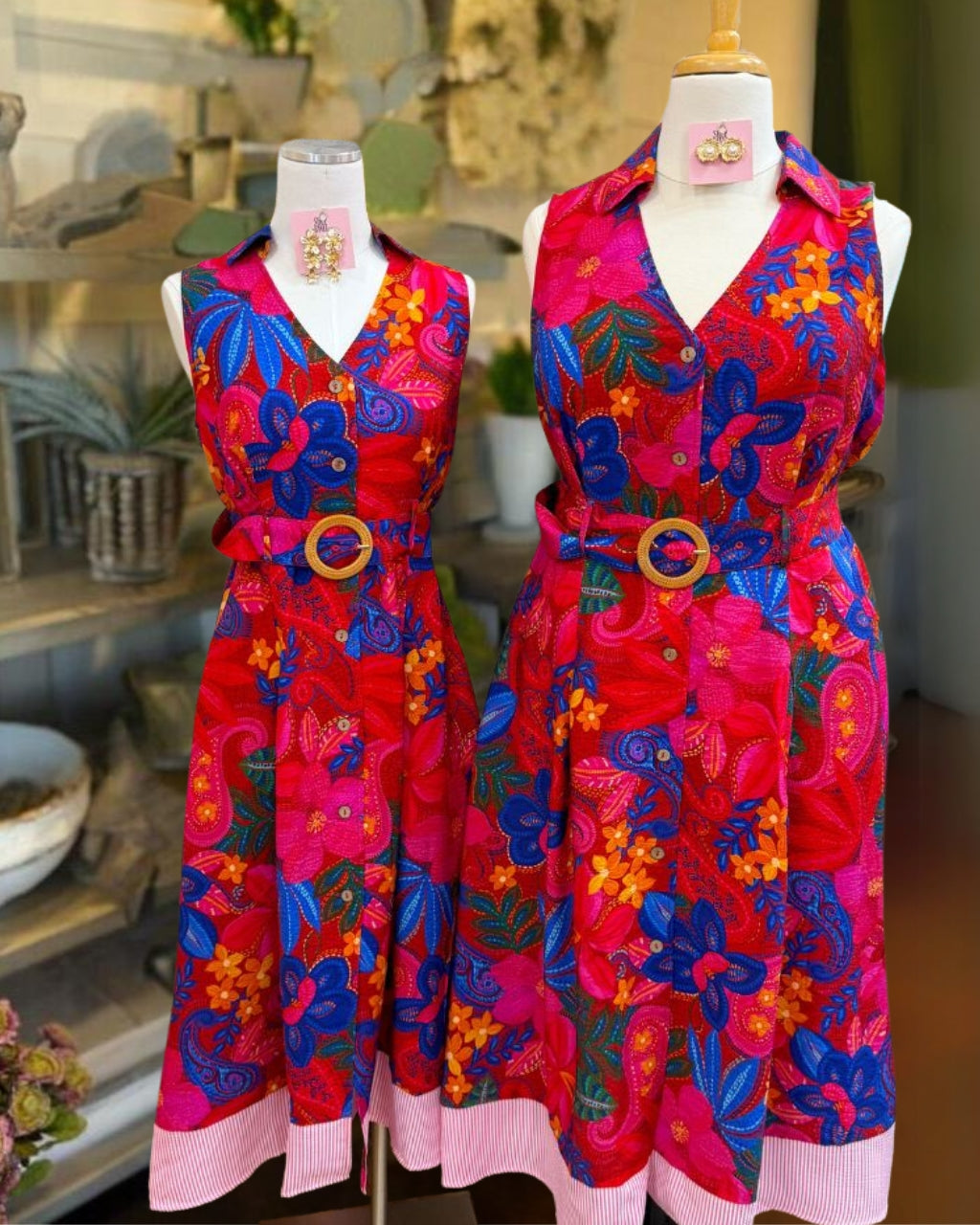 Vintage Paisley Floral Sleeveless Dress