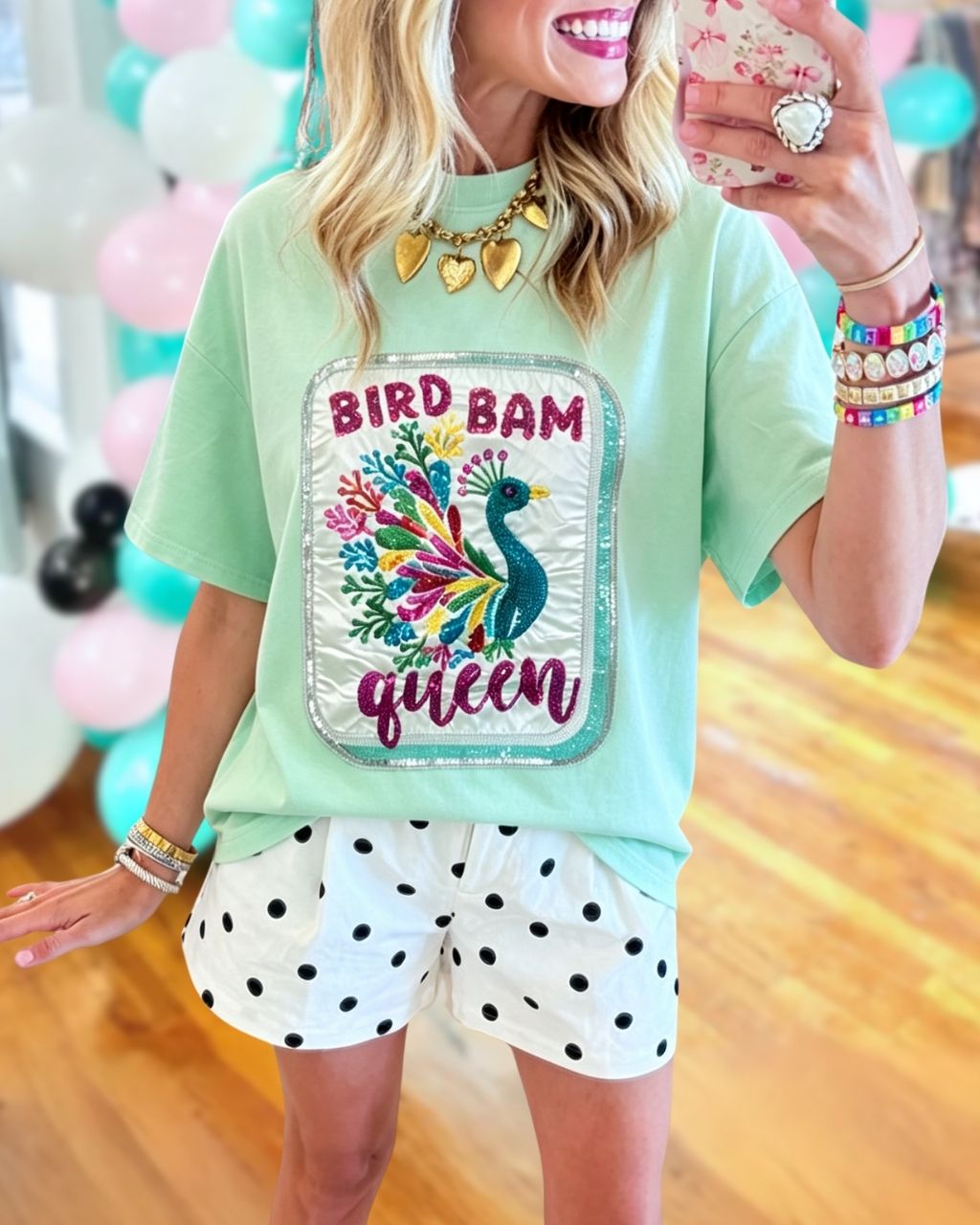 Oversized Mahjong Sequin T-Shirt