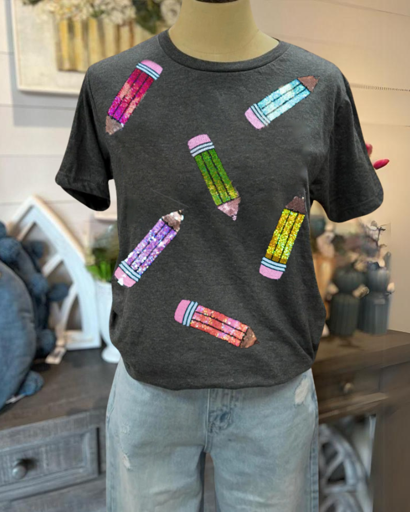 Fun Sequin Pencil Tee