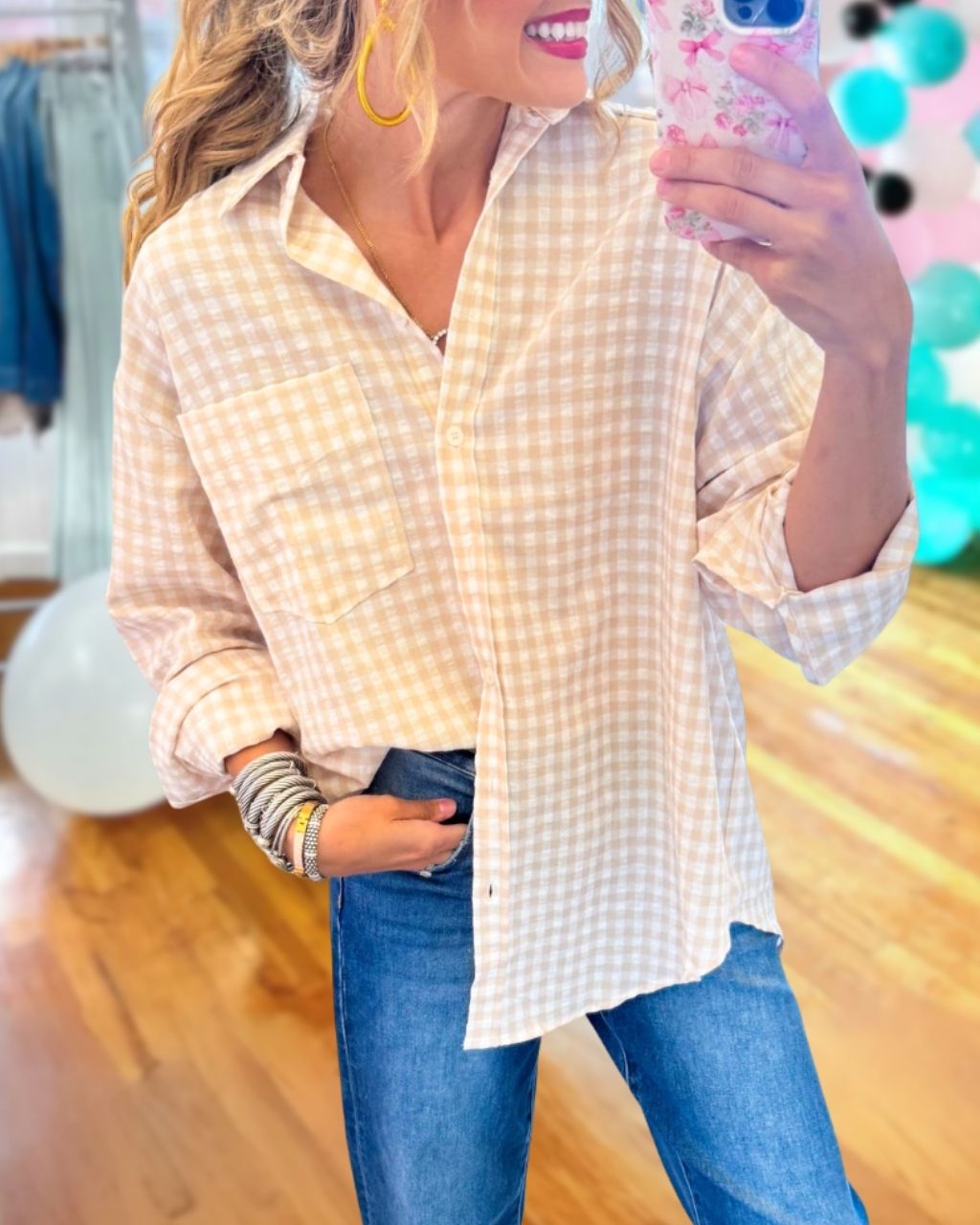 Casual Plaid Button-down Shirt