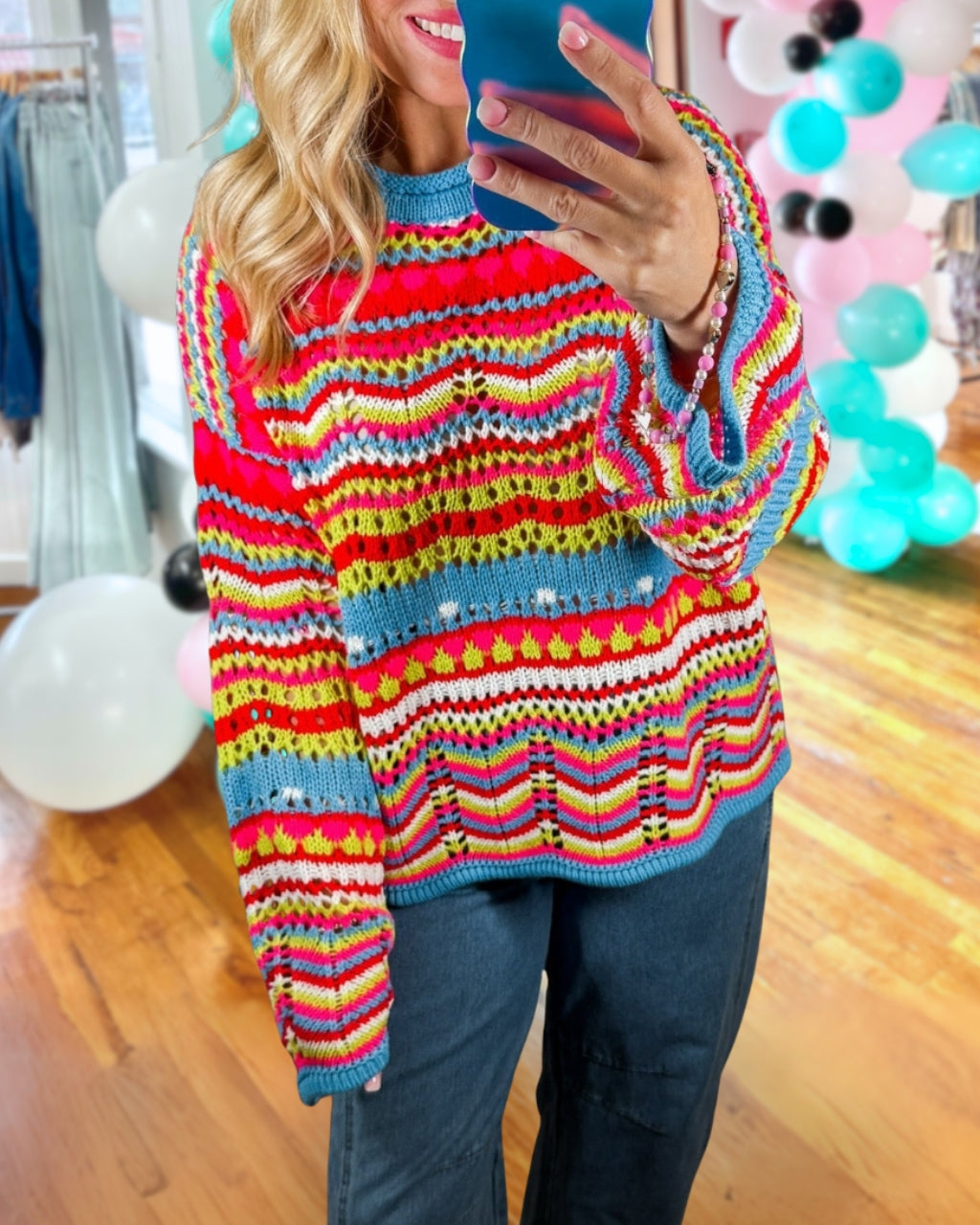 Lively Knit Contrast Top