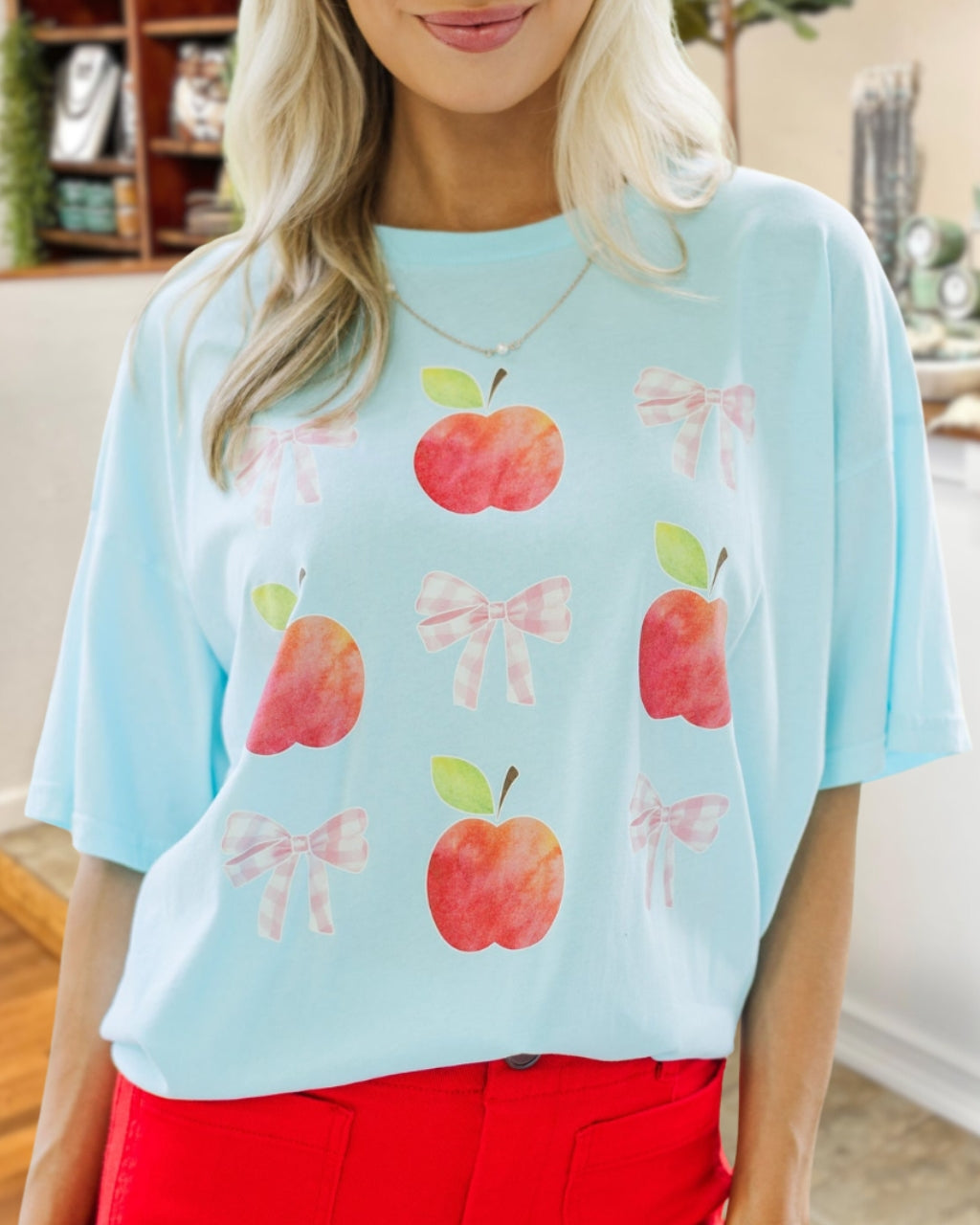 Bows with Apples Printed Tee