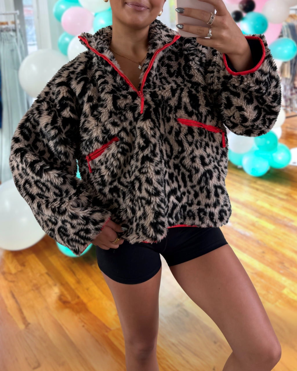 Chic Fuzzy Cheetah Pullover