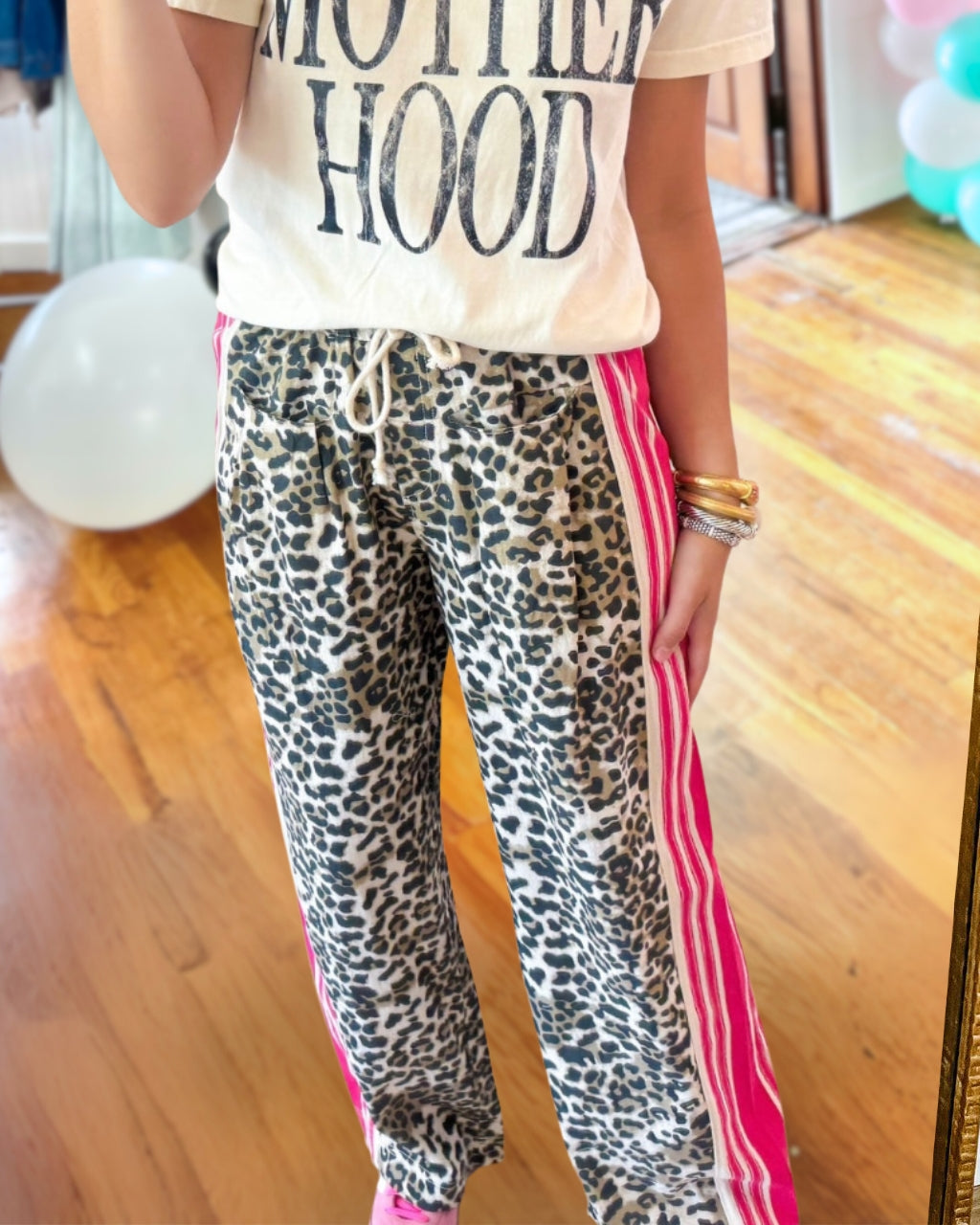 Leopard Neon Contrast Pants