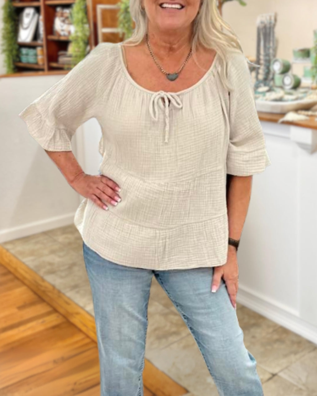 Flare Sleeves Lightweight Top