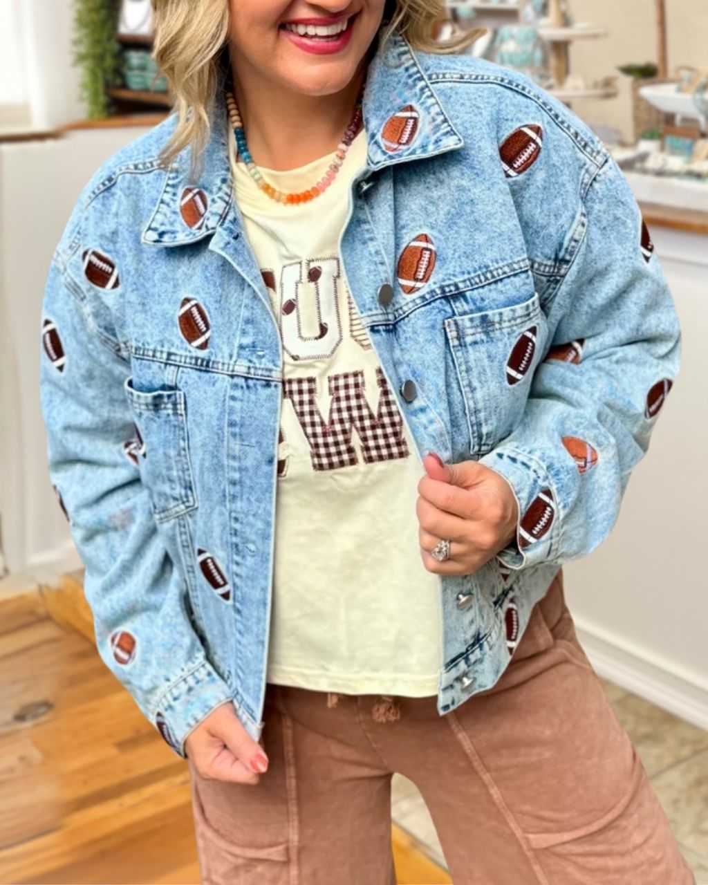 Football Denim Jacket