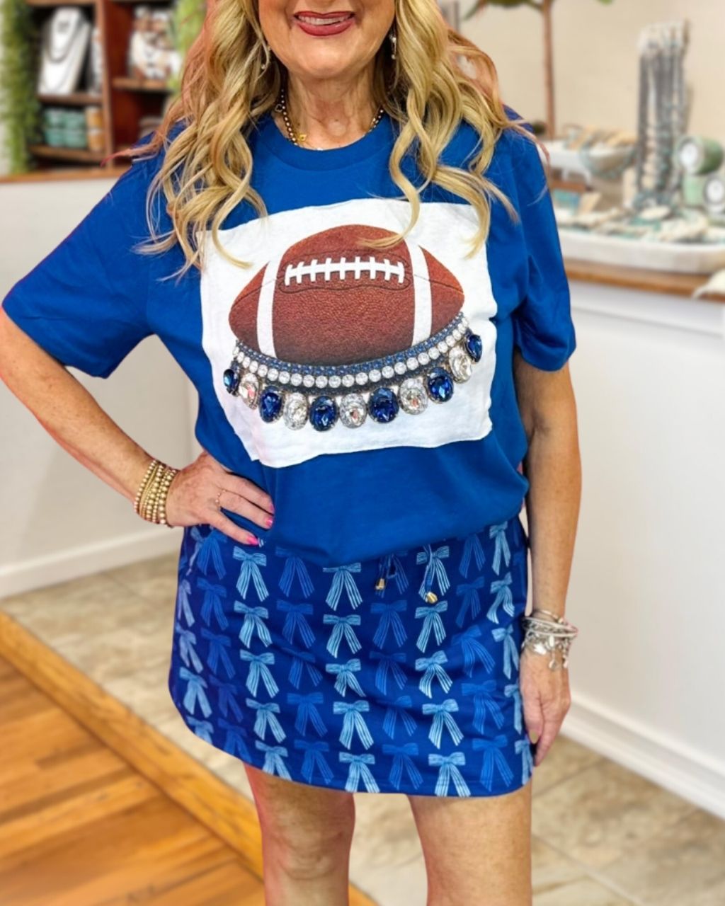 Football Gemstone Print Tee