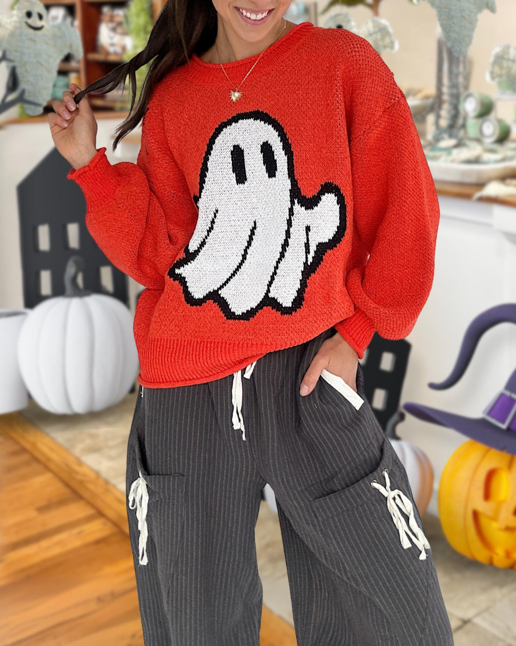 Spooky Cute Ghost Pullover