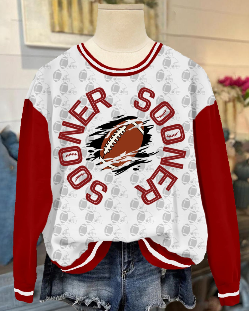 Oklahoma Sooners Football Graphic Sweatshirt