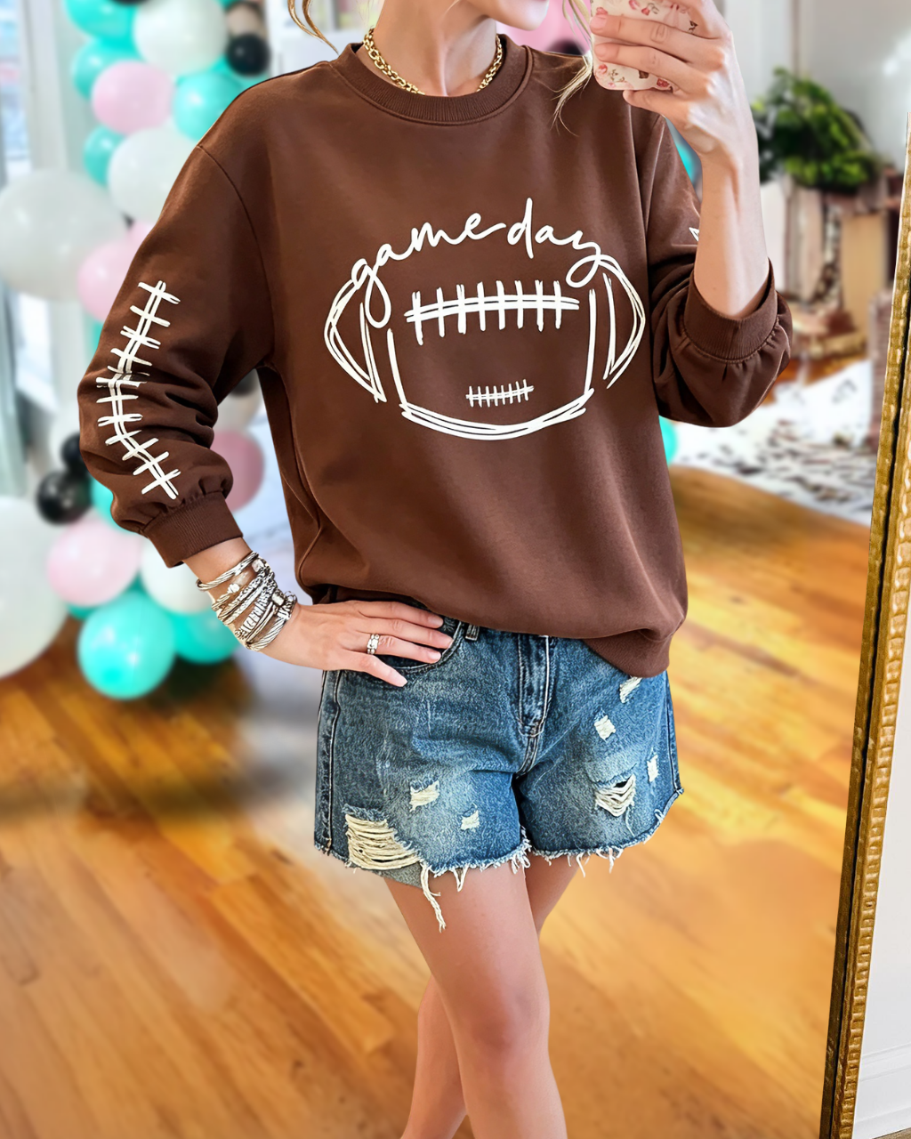 Football Matchday Embroidered Sweatshirt