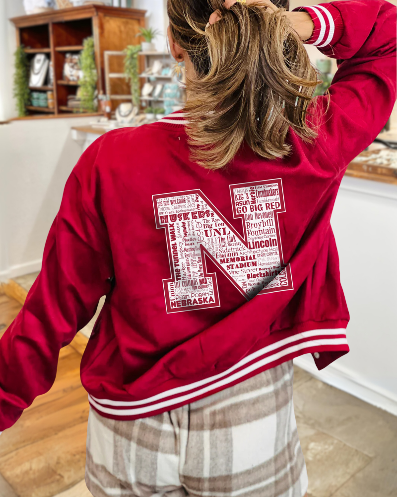 Nebraska Huskers Stripe Trim Jacket
