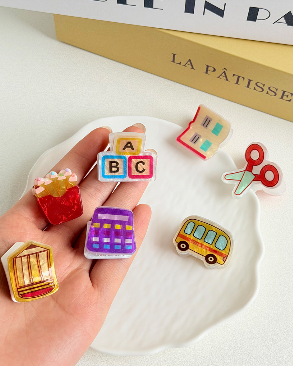 Back-to-school Themed Hair Clips