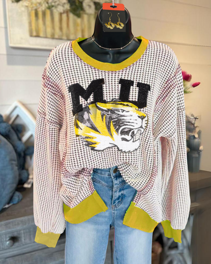 Sparkly Mizzou Tigers Sweatshirt