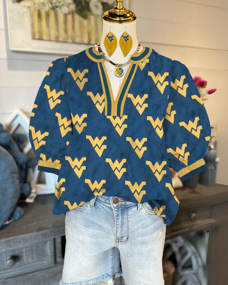 West Virginia Puff Sleeve Satin Top
