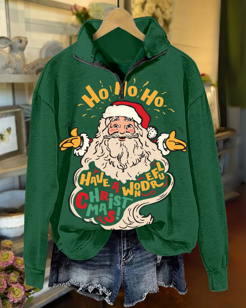 Christmas Themed Half-zip Pullover