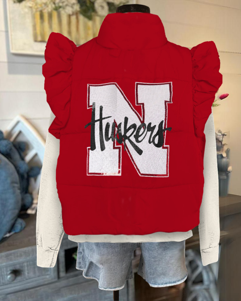 Nebraska Huskers Sequined Vest Jacket