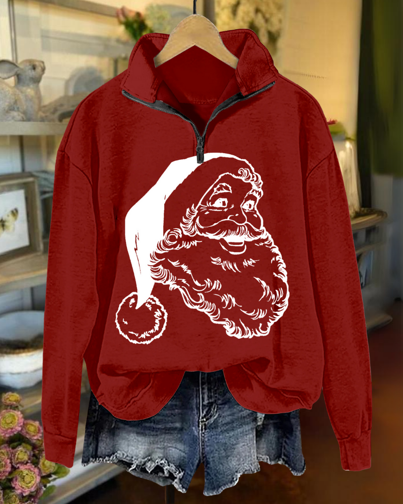Santa Claus Half-Zip Sweatshirt