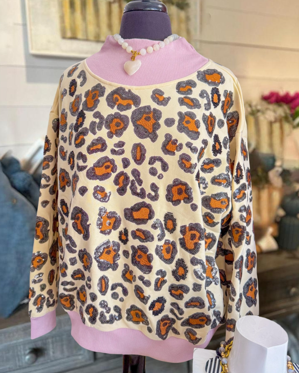 Glam Leopard Glow Sweatshirt
